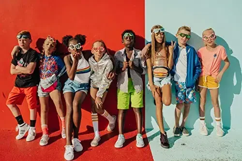 Bling 2o qizlar uchun suzish ko'zoynaklari (3+ yosh) UV himoyasi Lateks yo'q 100% silikon material Tumanlashga qarshi sozlanishi burun qismi - 4