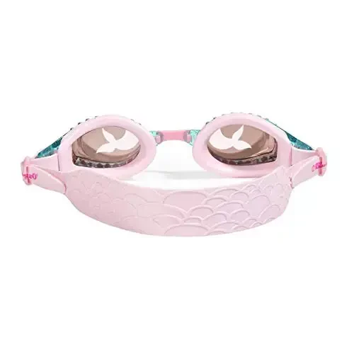 Bling 2o Girls' Swimming Goggles (Ages 3+) UV Protection Latex-Free 100% Silicone Material Anti-Fog Adjustable Nose Piece - 3