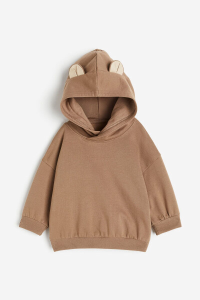 Block color hooded top - 1