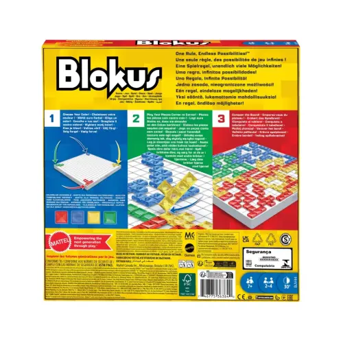 Blokus strategiya stol o'yini, bolalar va kattalar uchun rangli parchalar va bitta qoida bilan oilaviy o'yin. - 4