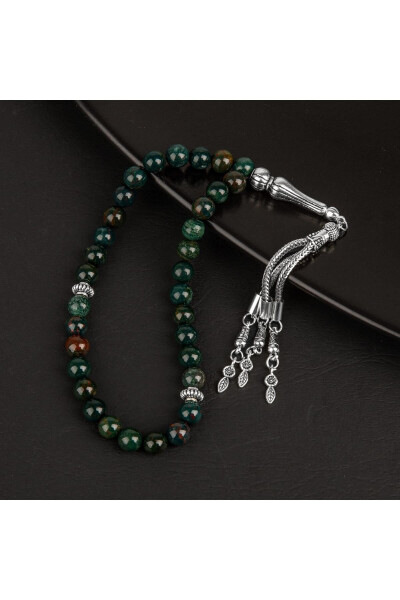 Bloodstone Natural Stone Prayer Beads (33 pcs, 8 mm) - OSMANLI DOĞAL TAŞ (1)