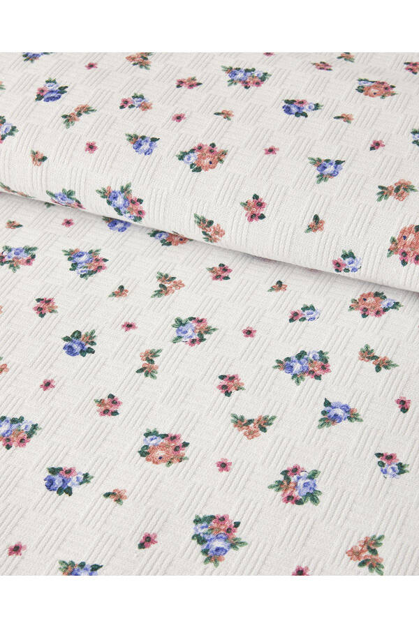 Blossom Breeze Double Bedspread Blue-Orange - 2