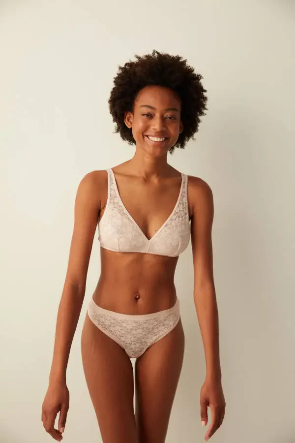 #hiççamaşırı Blossom Açık Pembe Balensiz Dantelli - 6