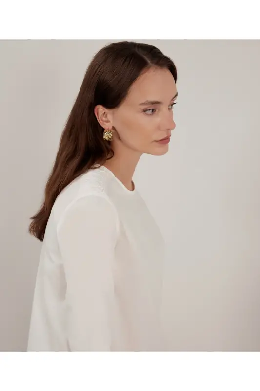 Blouse with Shoulder Detail - 2