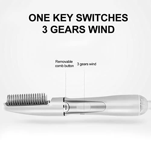 Blow Dryer Brush Comb 2 in 1 - Multifunctional Hair Styling Tool for Beauty, Professional Electric Hair Dryer and Volumizer for Women and Men - 12