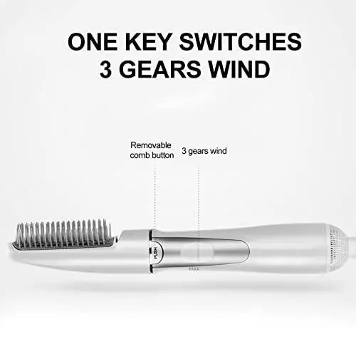 Blow Dryer Brush Comb 2 in 1 - Multifunctional Hair Styling Tool for Beauty, Professional Electric Hair Dryer and Volumizer for Women and Men - 12