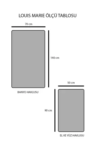 Blue Bath Towel Set 70x140 50x90 - 6