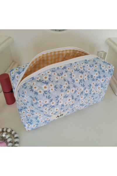 Blue Chamomile Makeup Bag - Large - 15