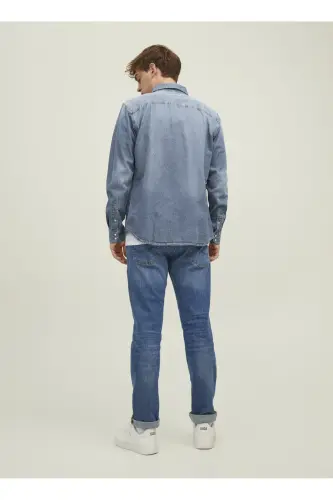 Blue checkered men's shirt from JJESHERIDAN SHIRT L/S NOOS. - JACK & JONES (1)