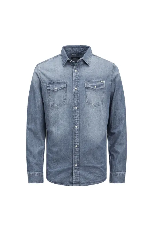 Blue checkered men's shirt from JJESHERIDAN SHIRT L/S NOOS. - 7