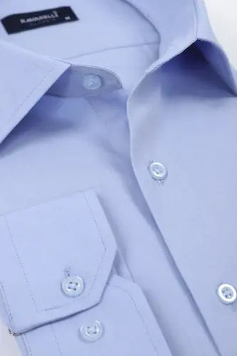 Blue Classic Shirt-Dark Blue - 4