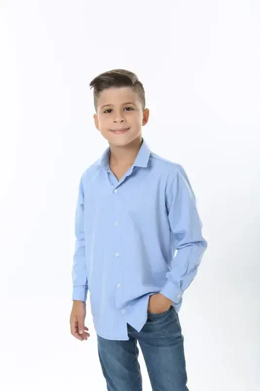 Blue Color Kids Shirt-blue - 6
