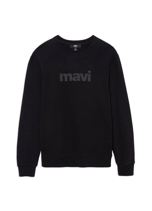 Blue Crew Neck Black Men's Sweatshirt 066303-900 BLUE PRINTED SWEATSHIRT - 14