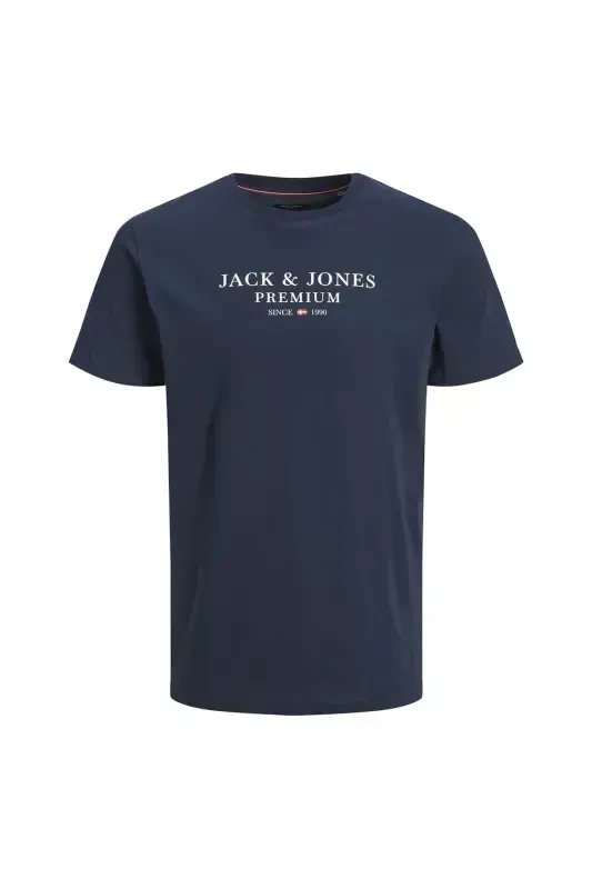 Blue crew neck men's t-shirt - 4