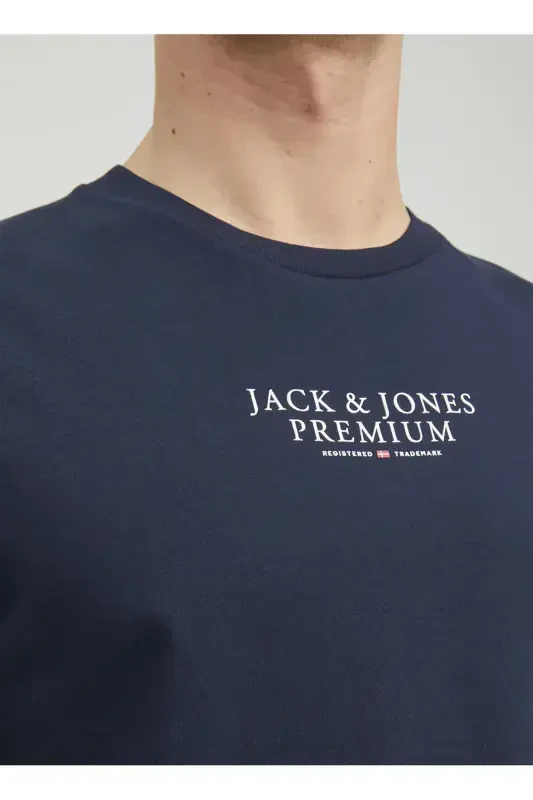 Blue crew neck men's t-shirt - 7