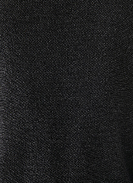 Blue Crew Neck Slim Fit Plain Black Men's Sweater M070781-900_CREW NECK SWEATER - 6