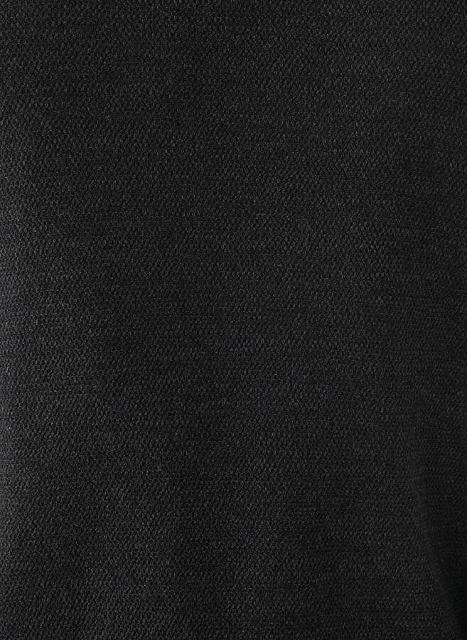 Blue Crew Neck Slim Fit Plain Black Men's Sweater M070781-900_CREW NECK SWEATER - 6