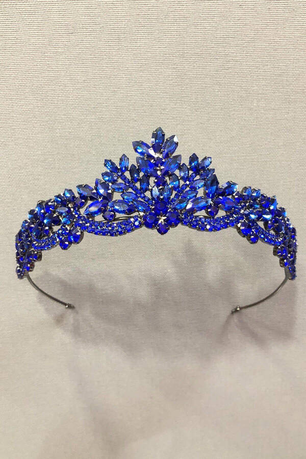 Blue Crystal Bridal Crown for the Most Beautiful Brides - 1