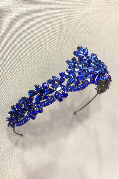 Blue Crystal Bridal Crown for the Most Beautiful Brides - 2