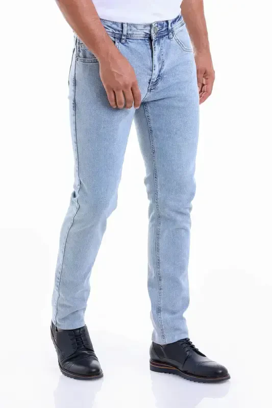 Blue Dynamic Fit Straight Cotton 5 Pocket Jeans-B. - 2