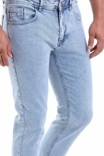 Blue Dynamic Fit Straight Cotton 5 Pocket Jeans-B. - 5
