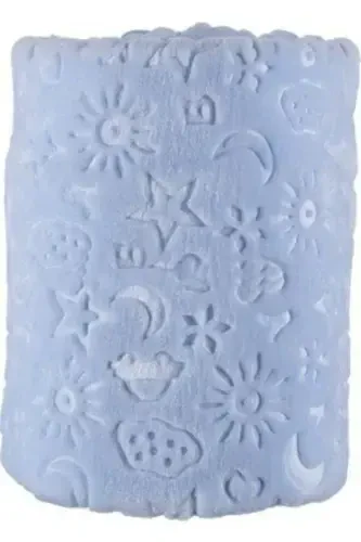 Blue Embossed Baby Blanket (PRODUCT IS SEASONAL AND THIN.)-blue - 1