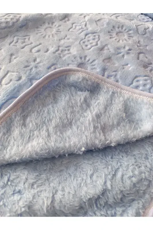 Blue Embossed Baby Blanket (PRODUCT IS SEASONAL AND THIN.)-blue - 2