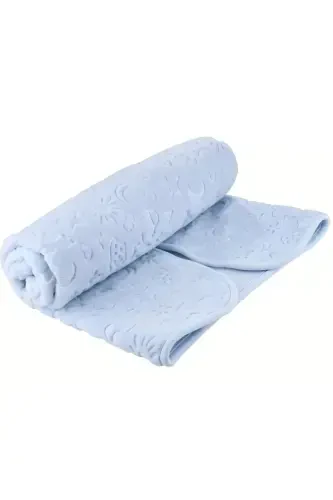 Blue Embossed Baby Blanket (PRODUCT IS SEASONAL AND THIN.)-blue - 4