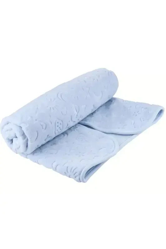 Blue Embossed Baby Blanket (PRODUCT IS SEASONAL AND THIN.)-blue - 4