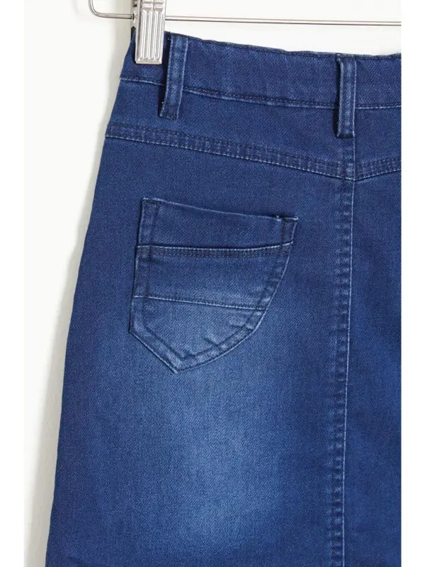 Blue Girl Kids Jean Skirt 15531-Blue - 4
