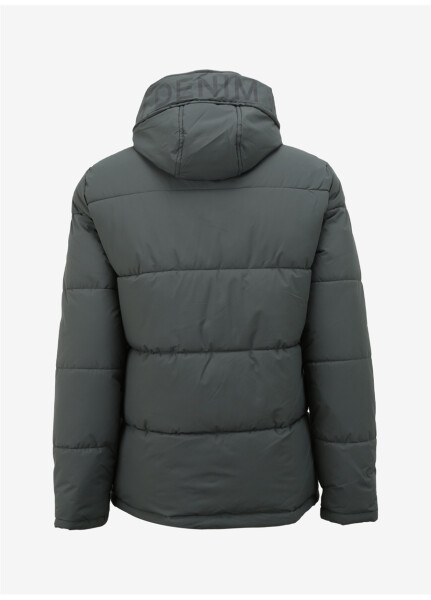 Blue green men's jacket with hood. - 14