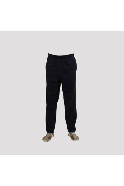 Blue Hajj & Umrah Suit For Men - Santuk Half Trouser - KANAVIÇE