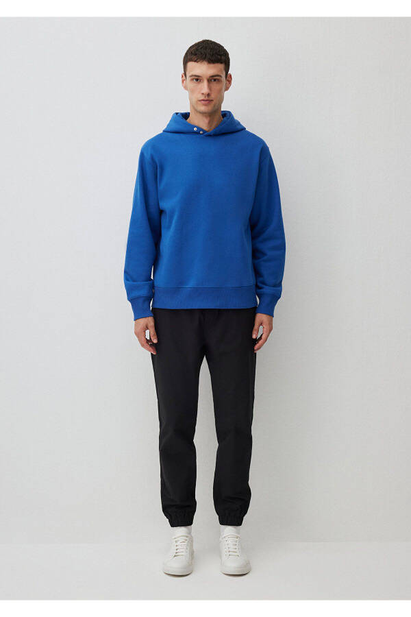 Blue Hooded Basic Sweatshirt 0S10190-70894 - 2