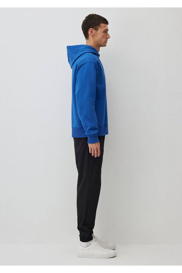 Blue Hooded Basic Sweatshirt 0S10190-70894 - 3