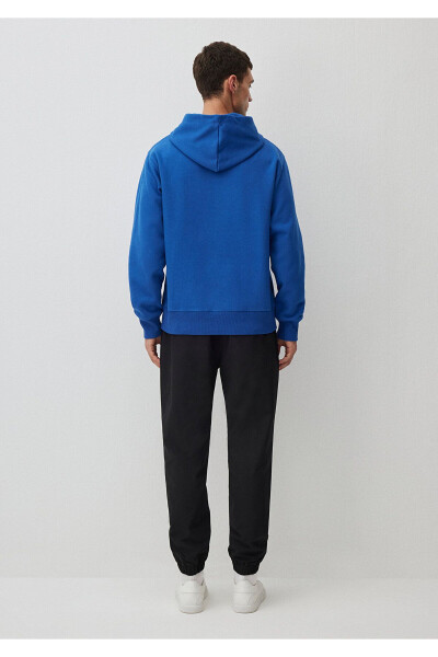 Blue Hooded Basic Sweatshirt 0S10190-70894 - 4