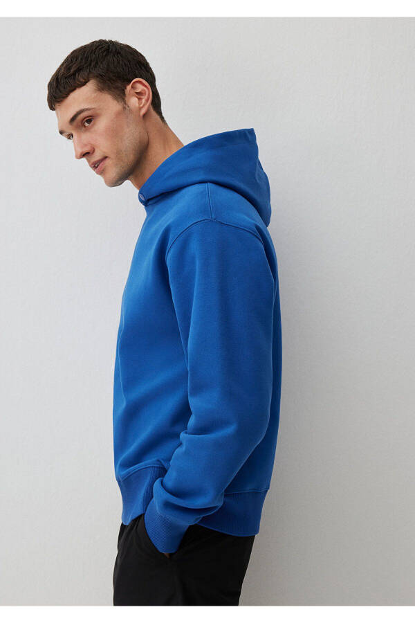 Blue Hooded Basic Sweatshirt 0S10190-70894 - 6