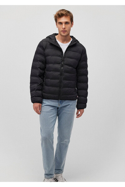 Blue Hooded Puffer Jacket - 7