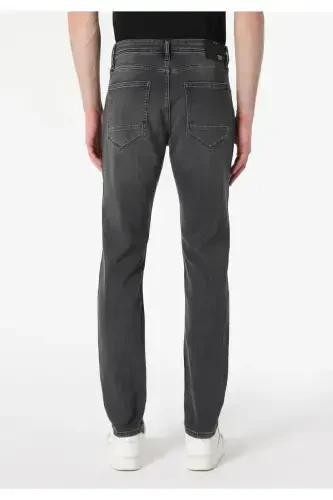 Blue, low-rise, straight leg, regular fit Karl pants for men. - COLIN’S (1)