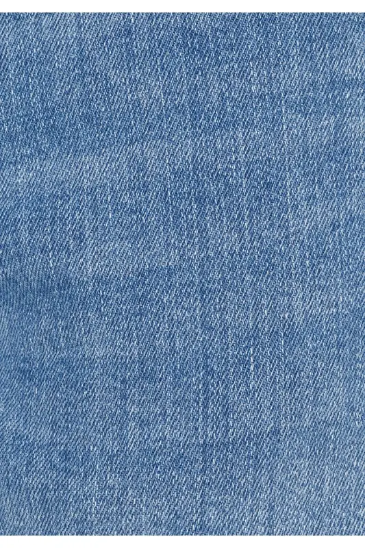 Blue, low waist, straight leg jean pants for men. - 7
