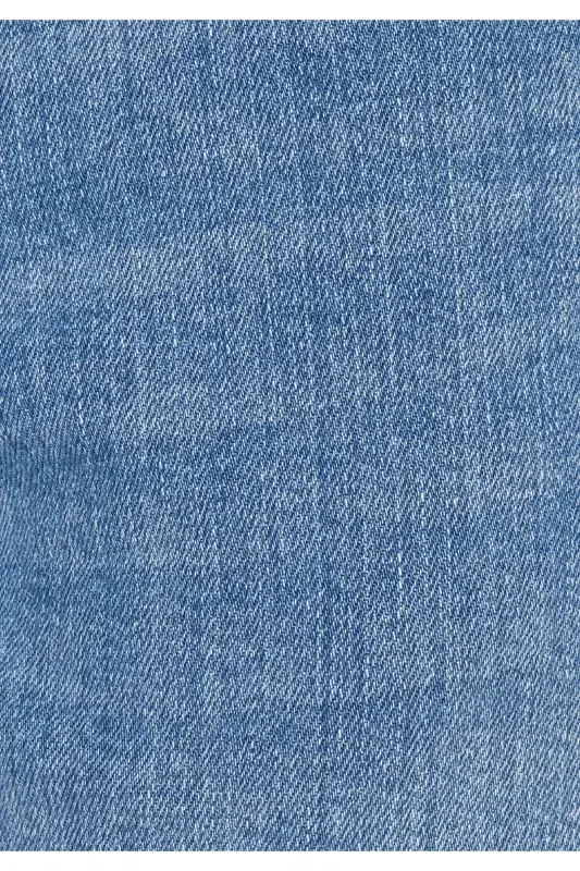 Blue, low waist, straight leg jean pants for men. - 7