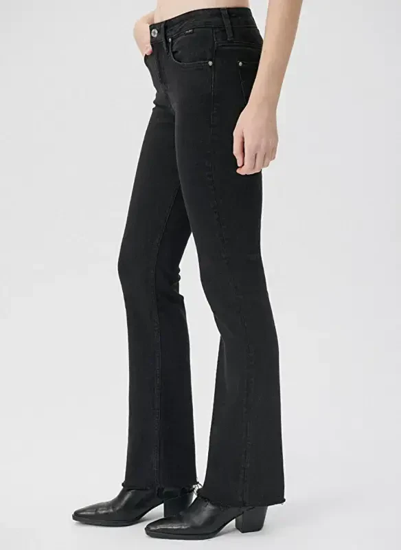 Blue Maria High Waist Bootcut Flare Dark Gray Women's Denim Pants M101225-80998 - 3