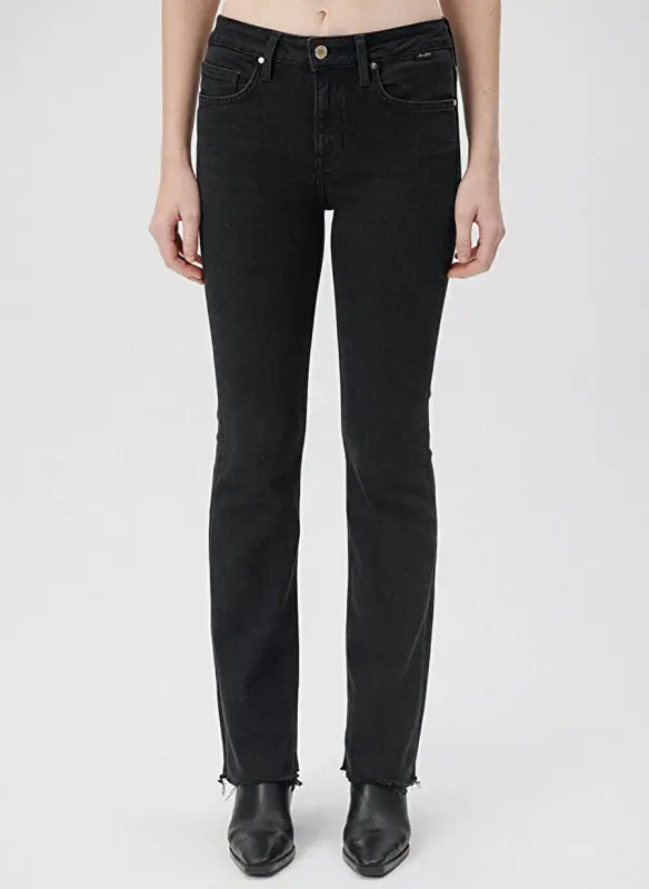 Blue Maria High Waist Bootcut Flare Dark Gray Women's Denim Pants M101225-80998 - 4