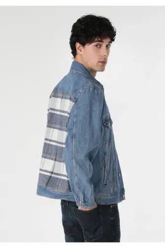 Blue men's jacket, code Cl1060828. - 3