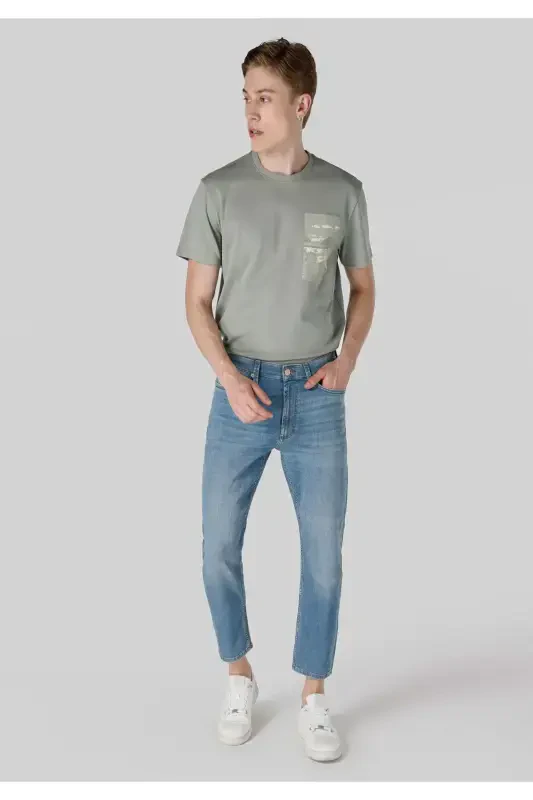 Blue men's pants. - 1