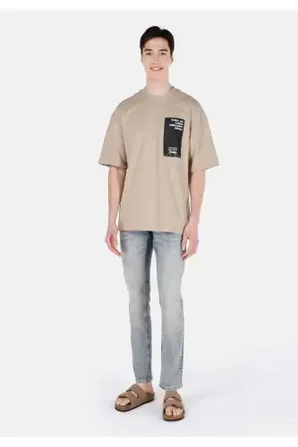 Blue men's pants - 1