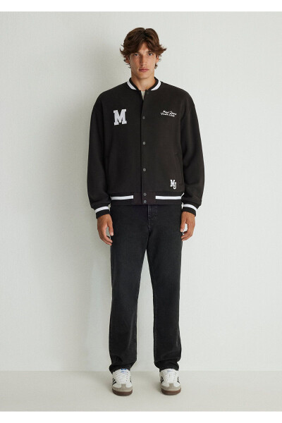 Blue Men's Printed Sweatshirt Black - MAVI (1)