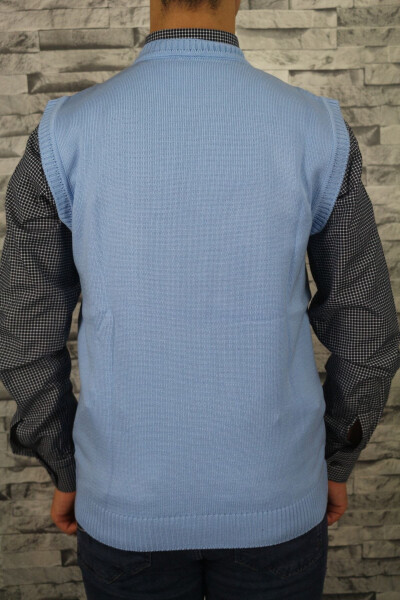 Blue Men's Sweater - 3