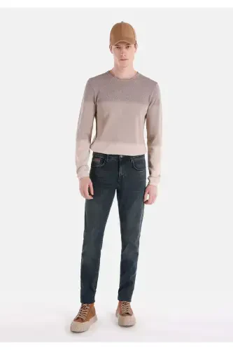 Blue men's trousers - 1