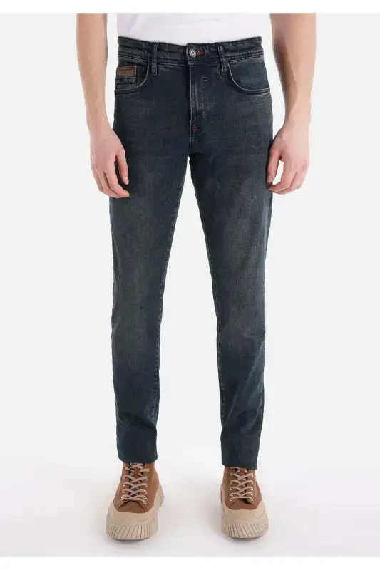 Blue men's trousers - 4