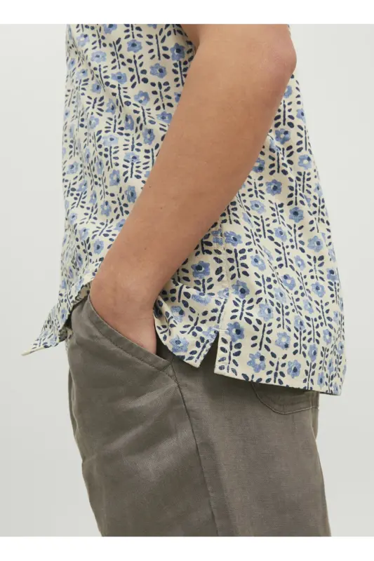 Blue patterned men's shirt - JACK & JONES